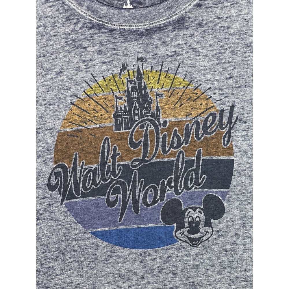 Disney Walt Disney World Mickey Gray Short Sleeve T Shirt Sz L - Picture 2 of 7